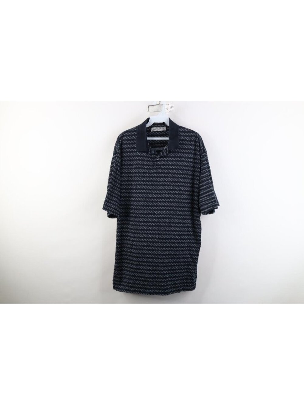 Vintage 90s Streetwear Mens Large Faded Striped Knit Collared Golf Polo Shirt